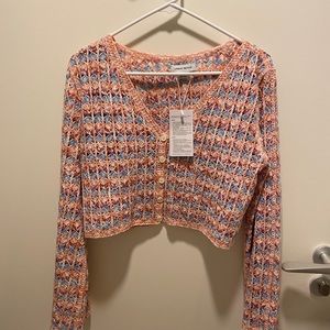 Urban rivivo knit tweed pink sweater Size S